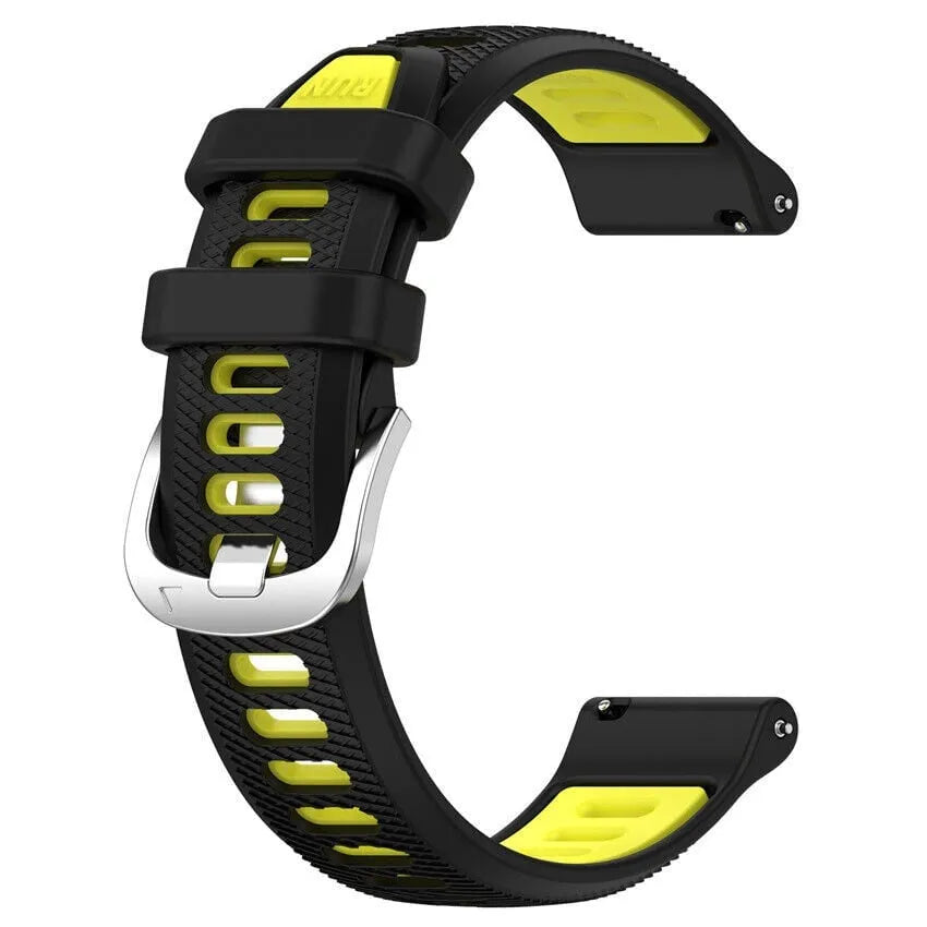 Correa deportiva con hebilla Coros Apex 4 - 42mm (negro/amarillo)