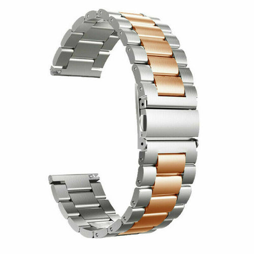 Steel Strap, silver/rose gold, without a watch, 3/4 front view