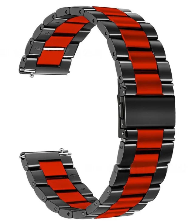 Correa acero Garmin Forerunner 255 (negro/rojo)