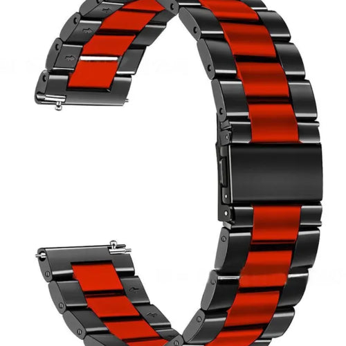 Correa acero Garmin Venu 4 - 45mm (negro/rojo)