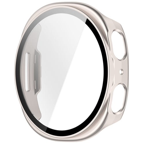 Funda con vidrio Samsung Galaxy Watch 8 - 40mm / 9 - 40mm (blanco estrella)