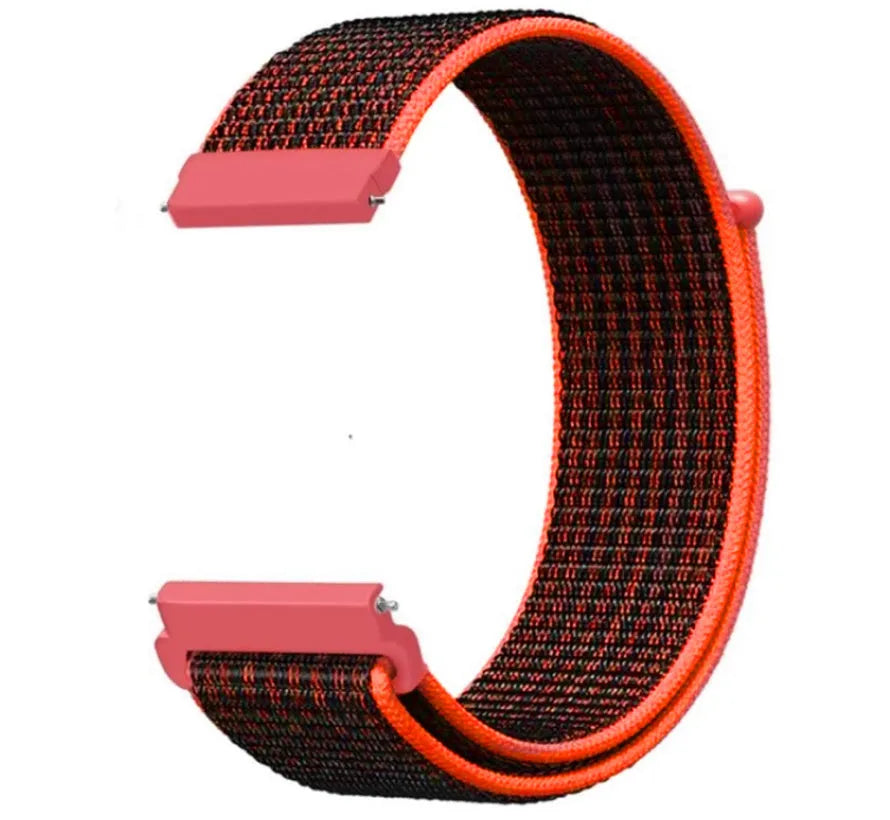 Correa nylon Coros Pace 3 (negro/naranja)