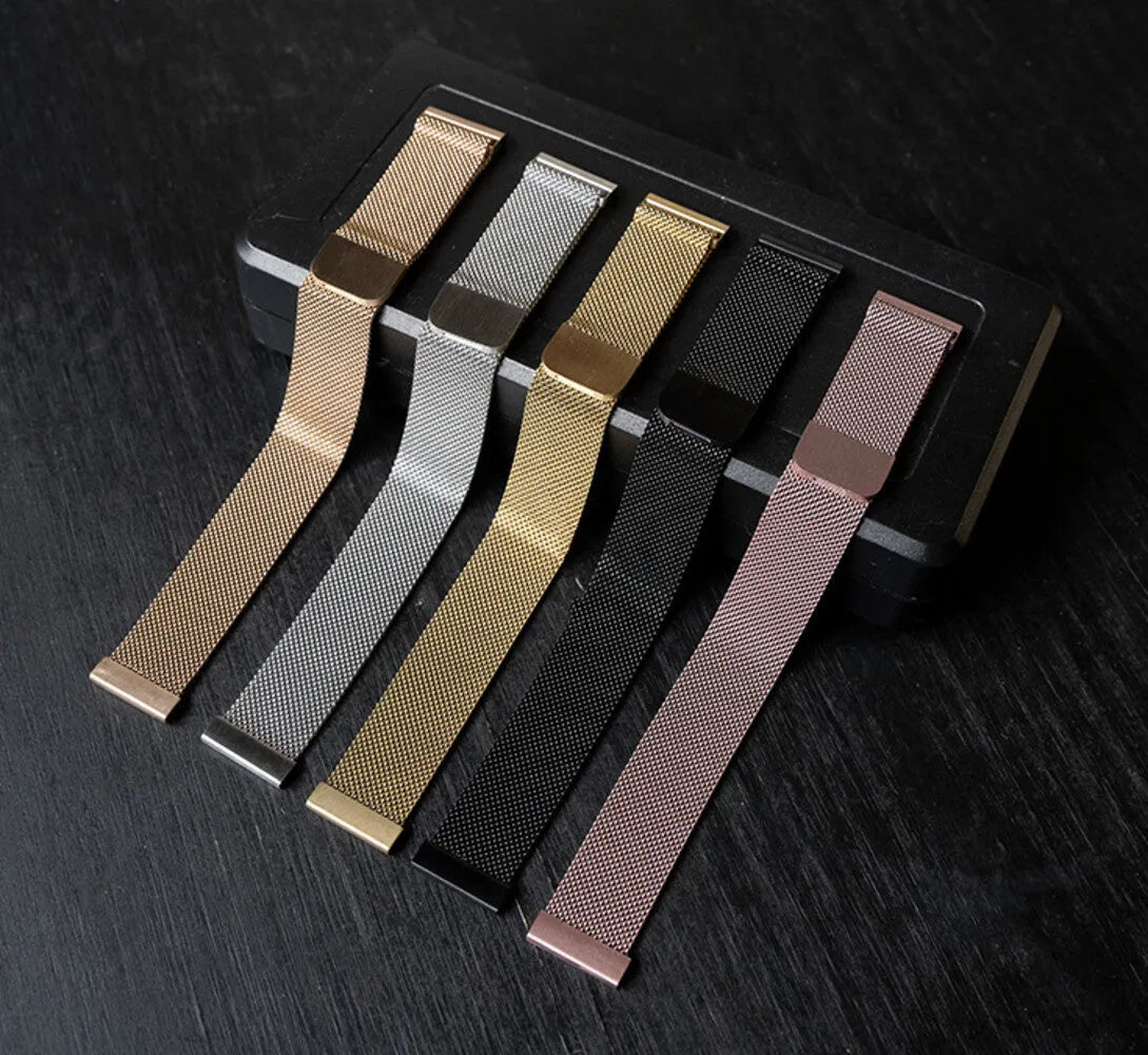 Milanese Strap, black, without a watch, 3/4 front view