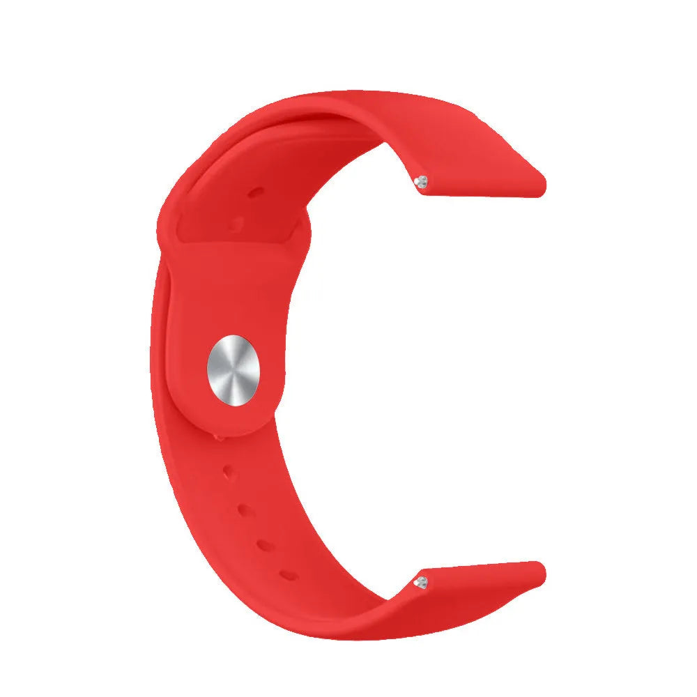 Silicone Sport Strap, red, without a watch, 3/4 front view