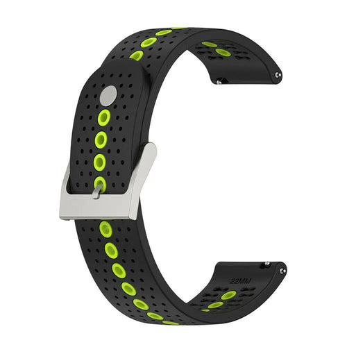 Silicone Strap, black/yellow, without a watch, 3/4 front view