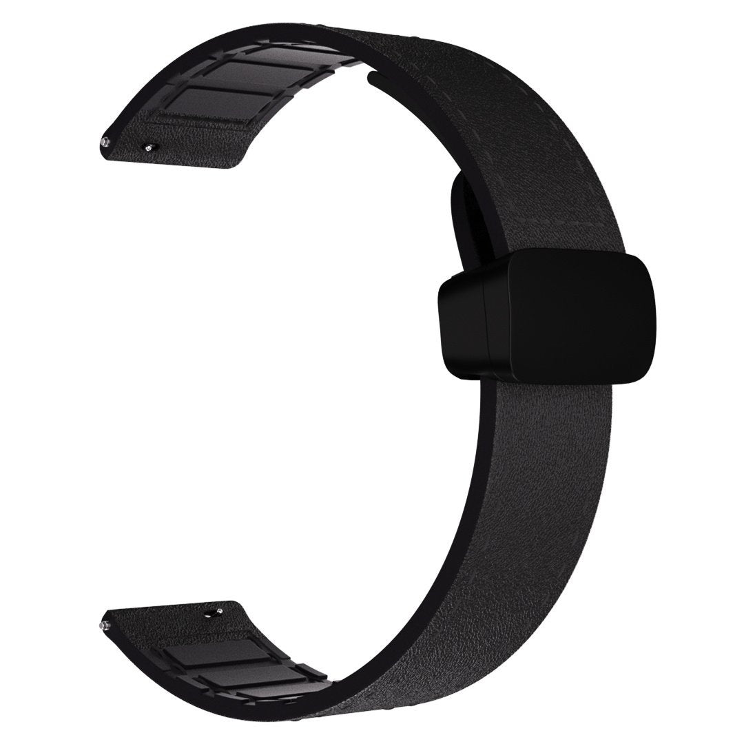 Correa cuero con hebilla en D Amazfit Bip 6 (negro)