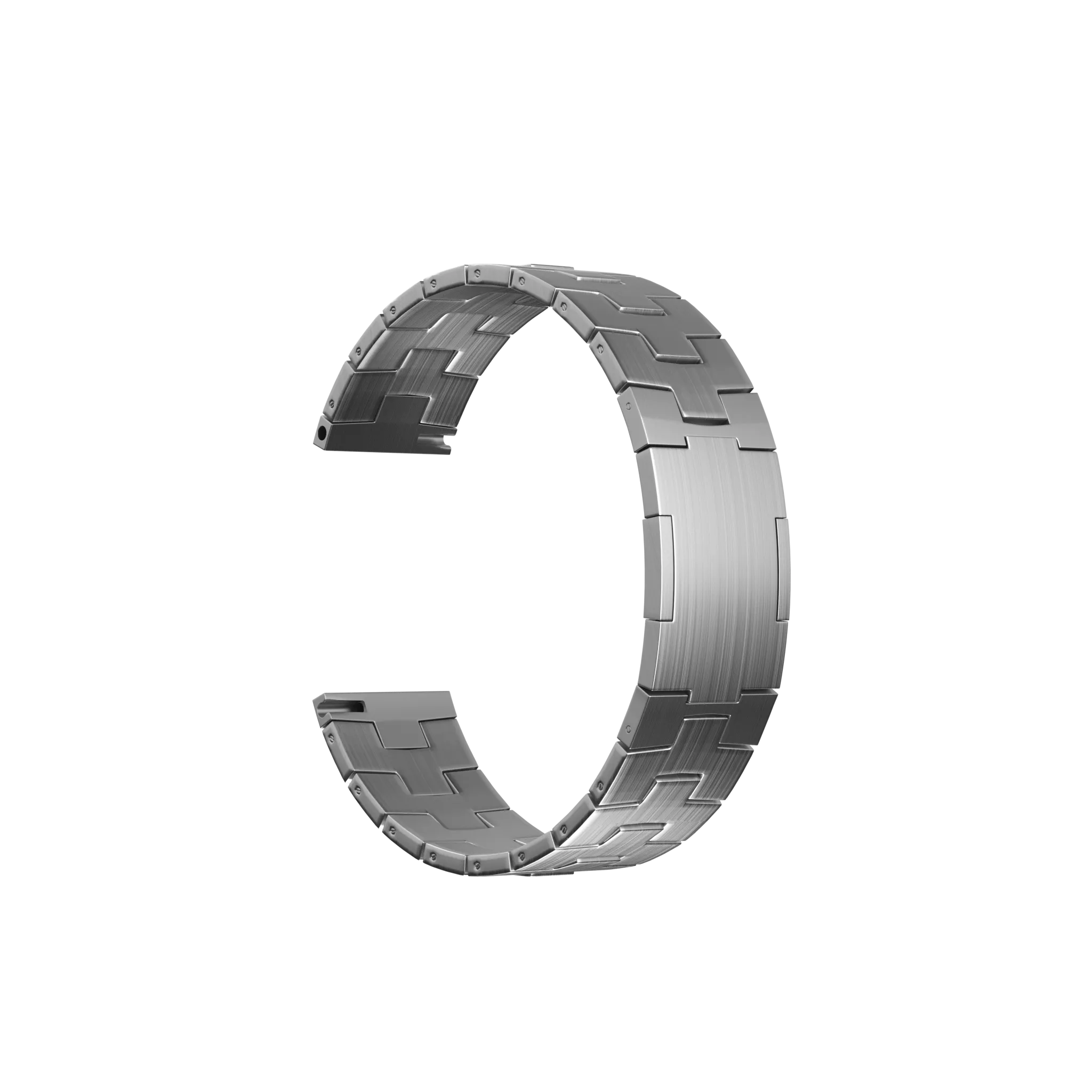 Suunto 9 Peak Titanium Grain Strap (Flat Buckle) (Silver)
