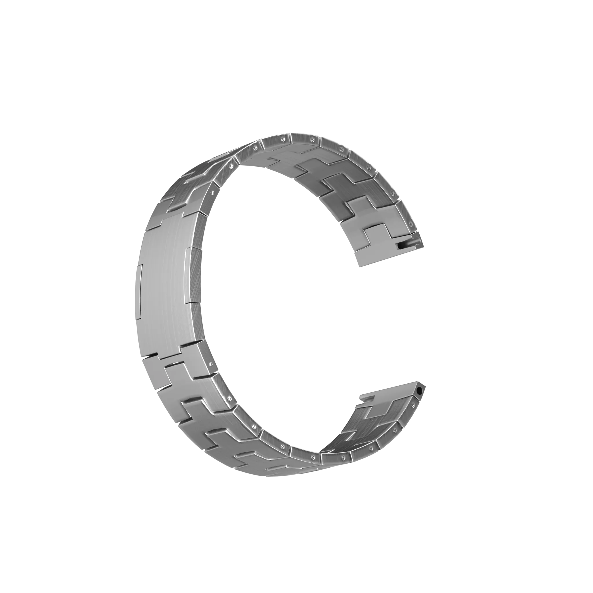 Suunto 9 Peak Titanium Grain Strap (Flat Buckle) (Silver)
