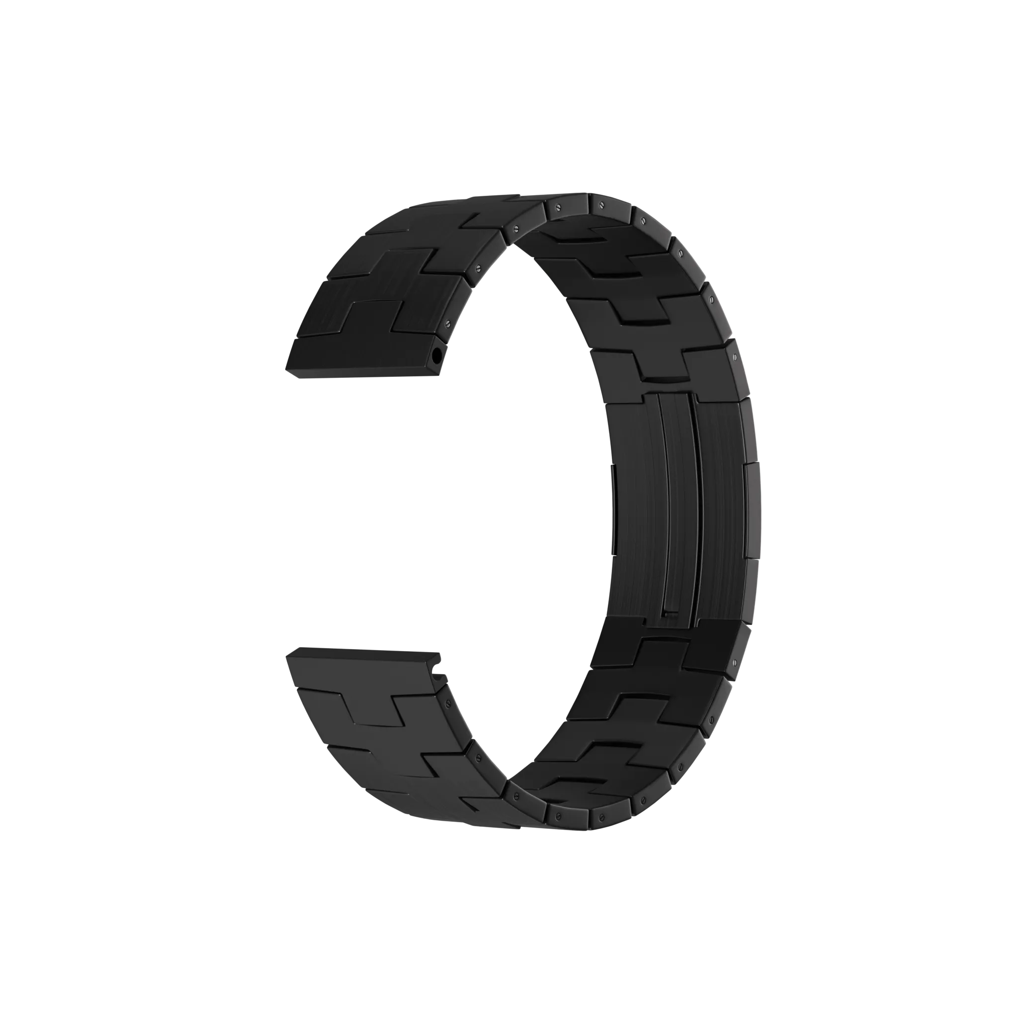 ICE Fit 1.78 Titanium Grain Strap (Flat Clasp) (Black)