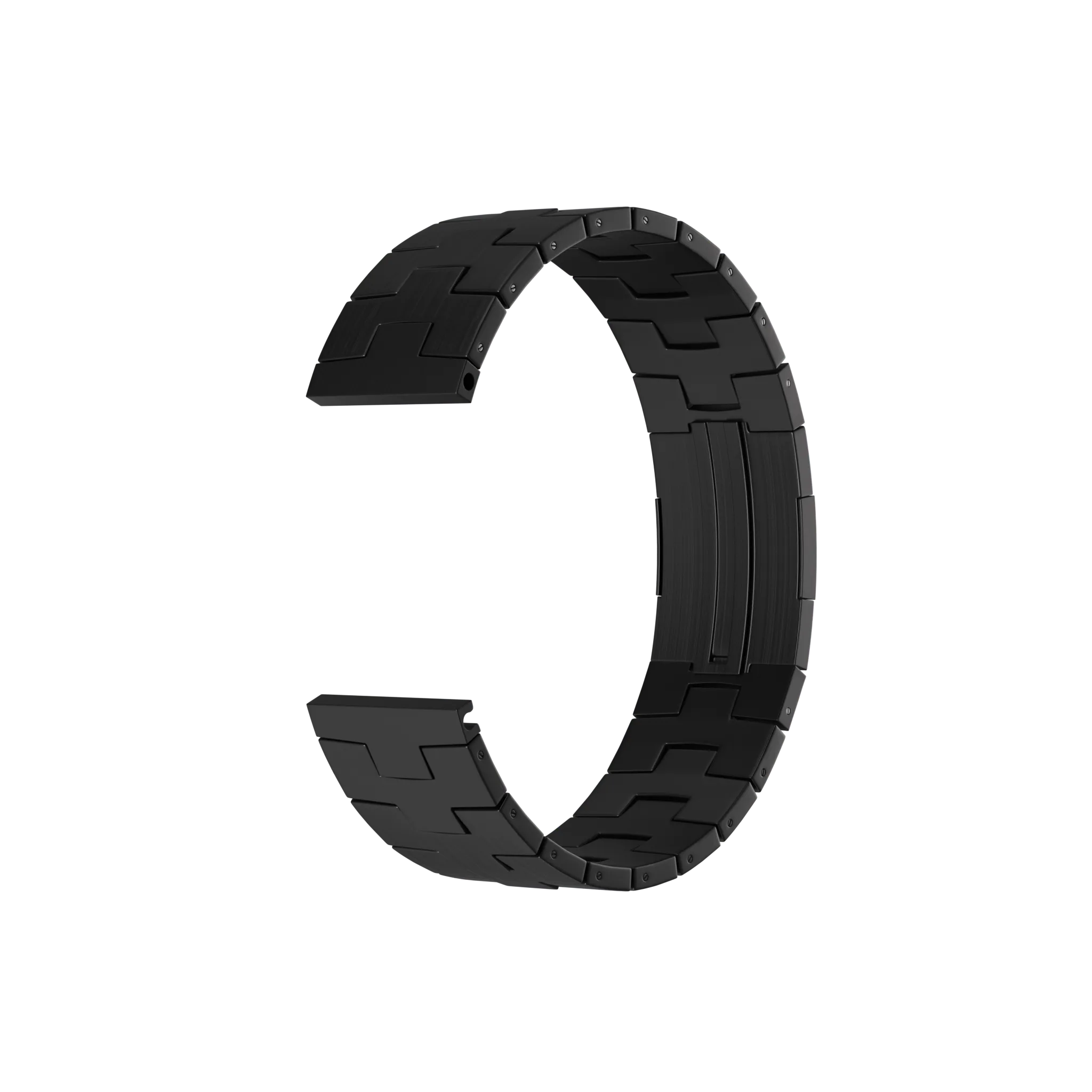 Correa titanio granulado (cierre plano) Huawei Watch Ultimate (negro)