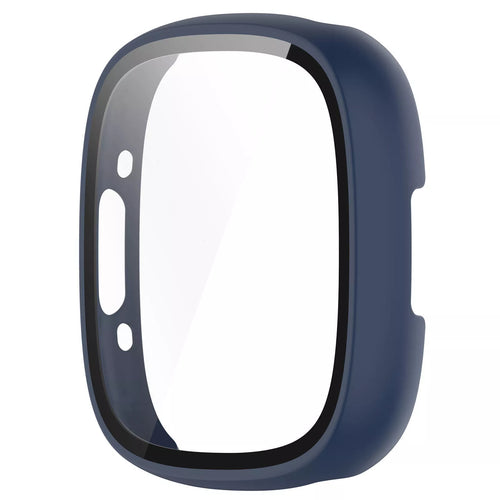Funda rígida con vidrio Fitbit Versa 4 / Sense 2 (azul)