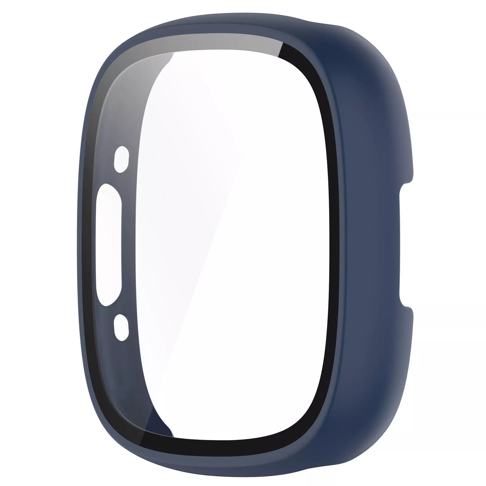 Funda rígida con vidrio Fitbit Versa 4 / Sense 2 (azul)
