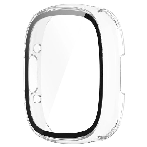 Funda rígida con vidrio Fitbit Versa 4 / Sense 2 (transparente)