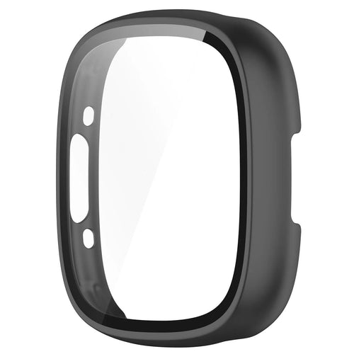 Funda rígida con vidrio Fitbit Versa 4 / Sense 2 (negra)