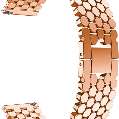 Steel Strap Hexagons, rose gold, without a watch, 3/4 front view