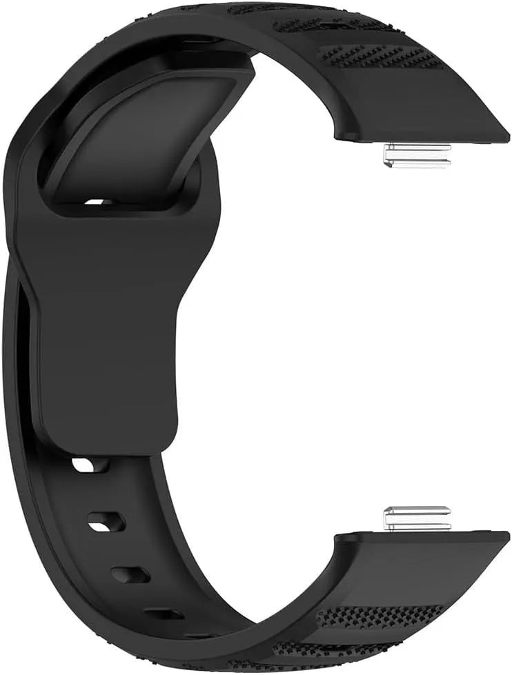 Outdoor Silicone Strap, black, without a watch, 3/4 front view
