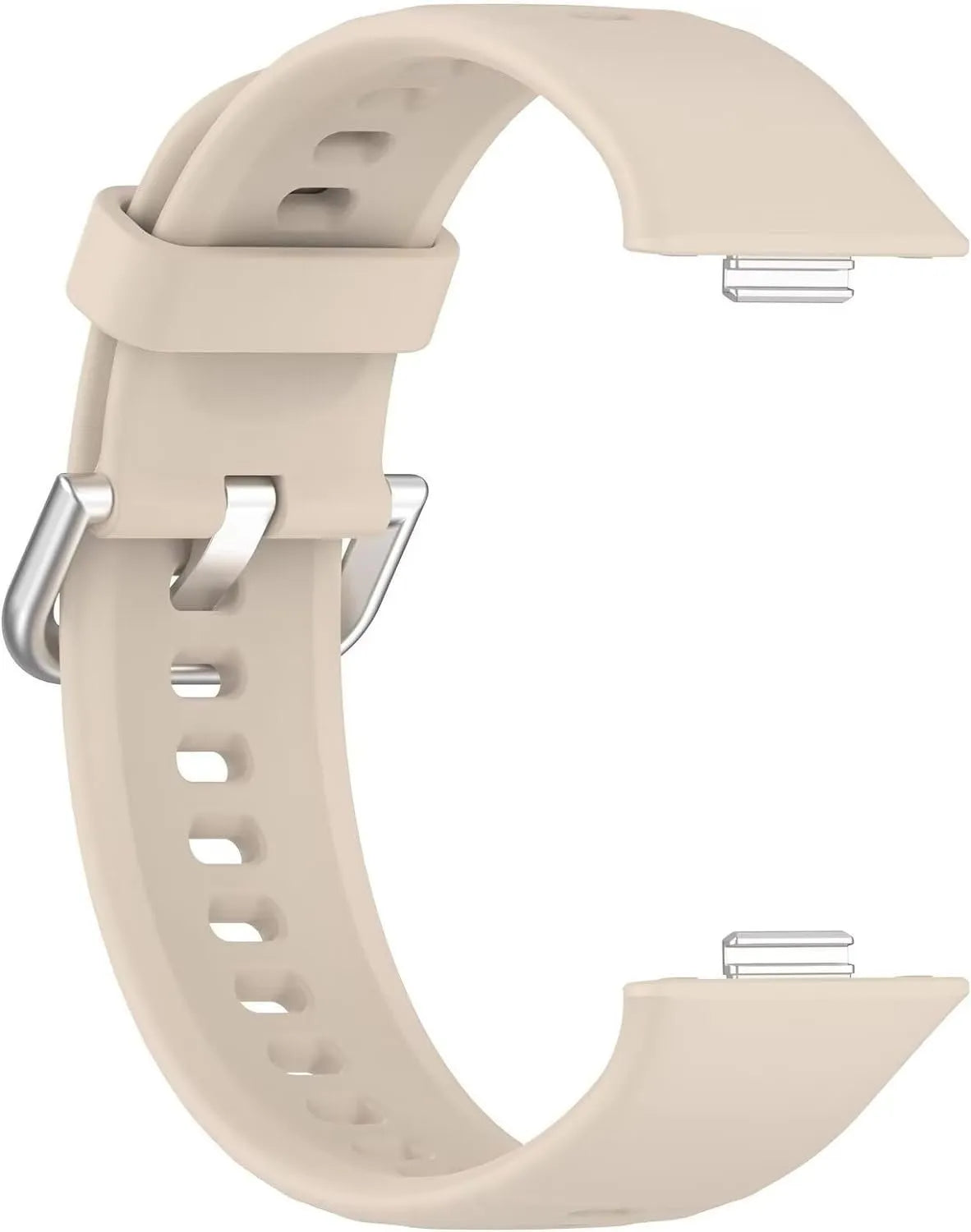 Silicone Strap, beige, without a watch, 3/4 front view