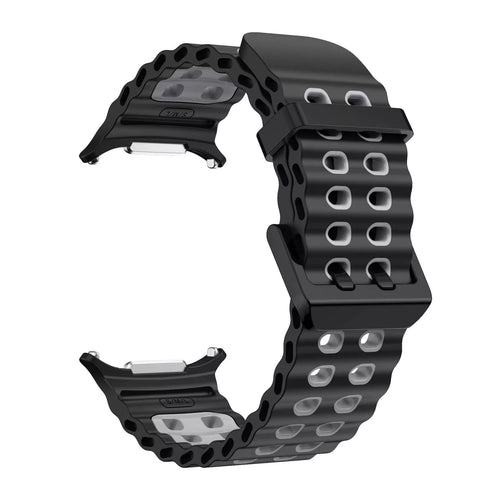 Samsung Galaxy Watch Ultra Wave Silicone Strap (Black/Grey)