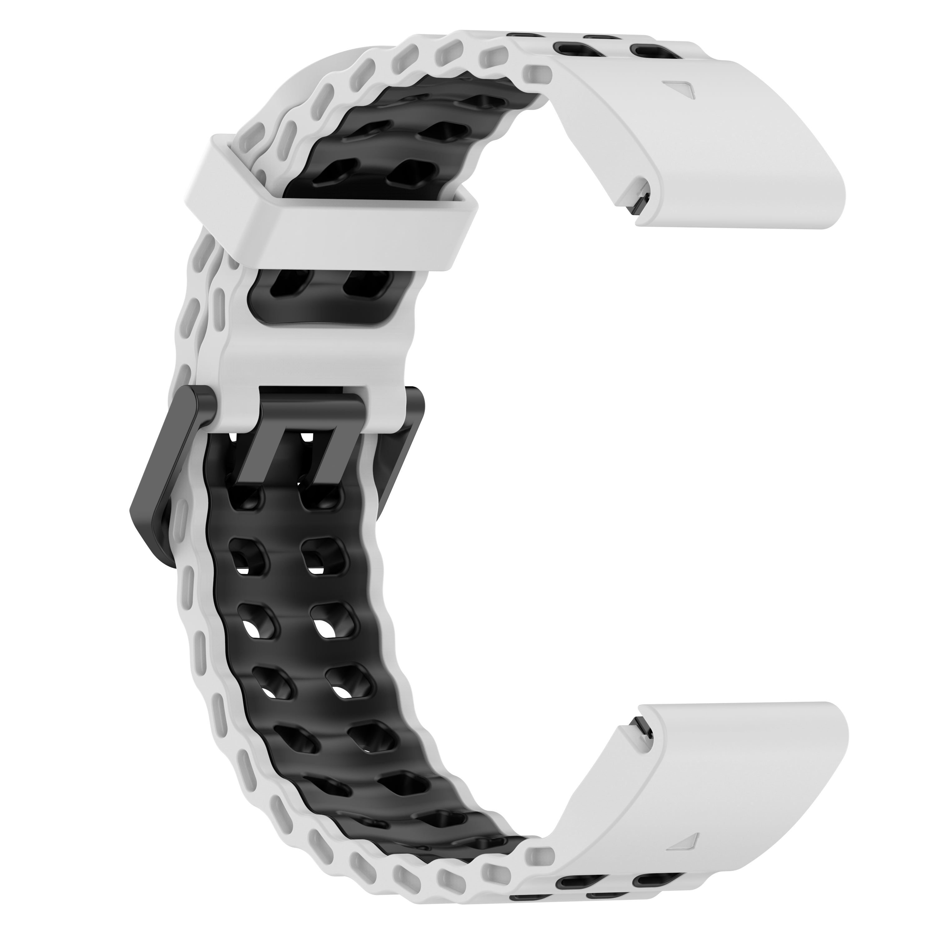 Garmin Tactix 7 Pro Wave Sport Strap (White/Black)