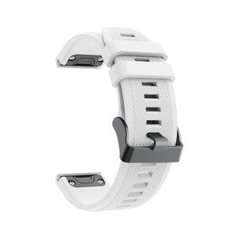 Silicone Strap, white, without a watch, 3/4 front view