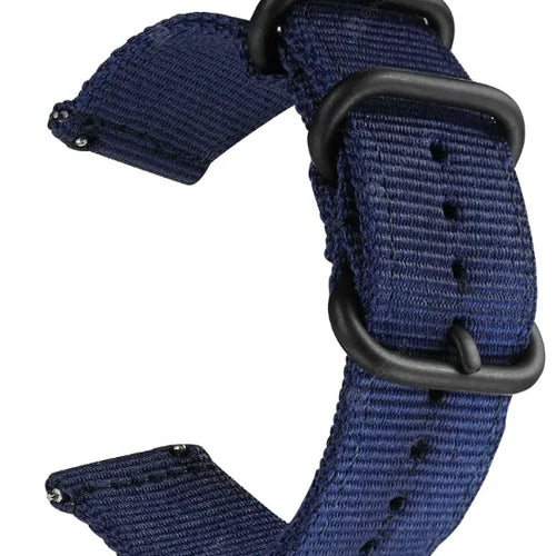 Nylon Buckle Strap, blue, without a watch, 3/4 front view