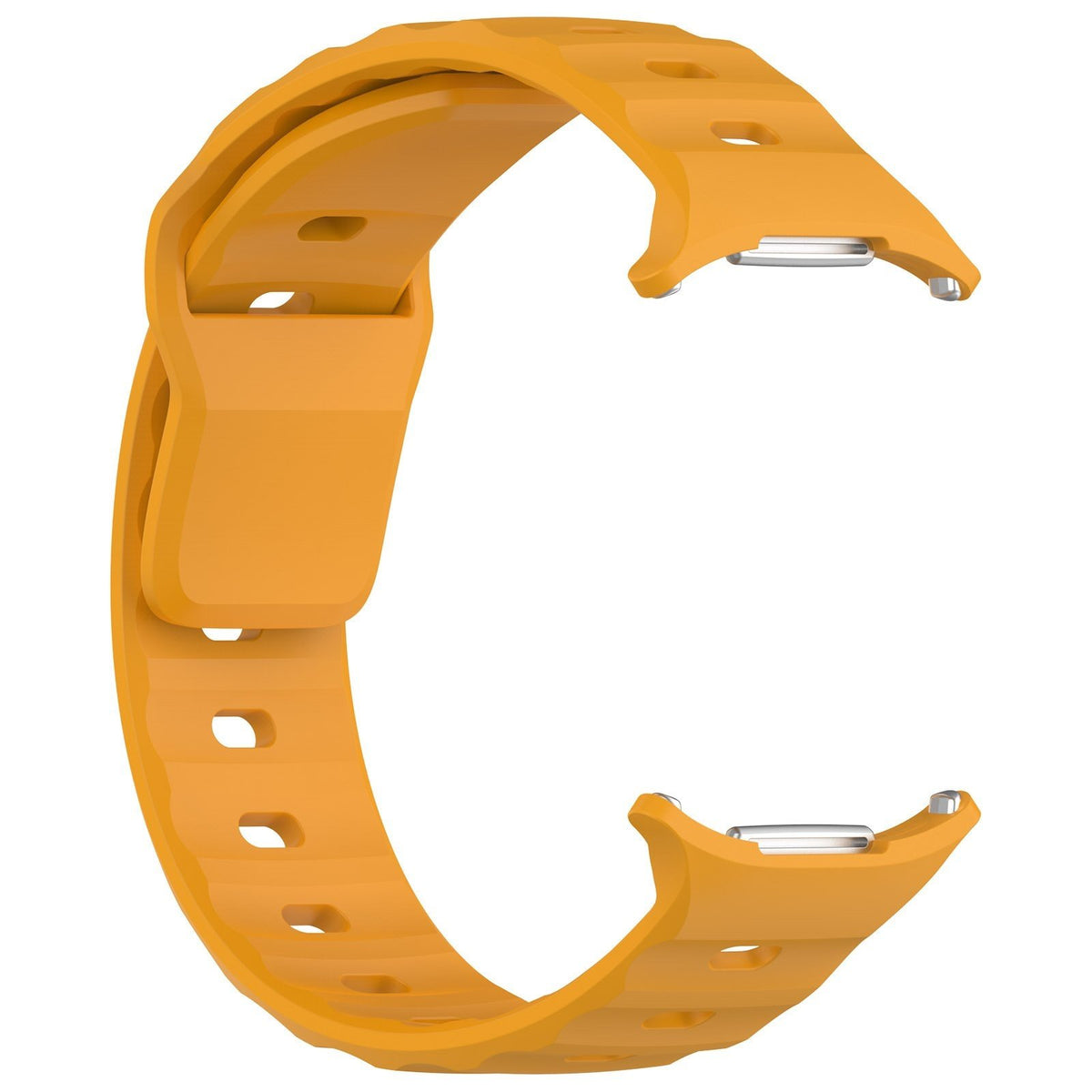 Outdoor Silicone Strap, orange/yellow, without a watch, 3/4 front view