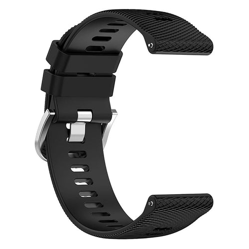 Silicone Strap, black, without a watch, 3/4 front view
