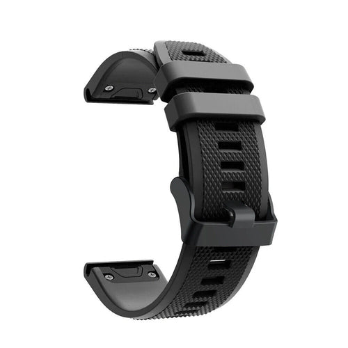 Silicone Strap, black, without a watch, 3/4 front view
