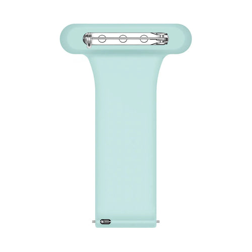 Silicone Nurse Fob, light green, without a watch, 3/4 rear view