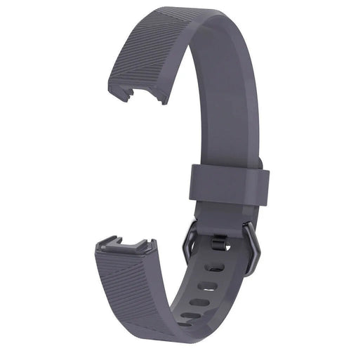 Silicone Strap, grey, without a watch, 3/4 rear view