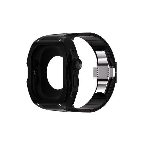 Reqior Apple Watch Ultra Case with Rubber Strap (Black)