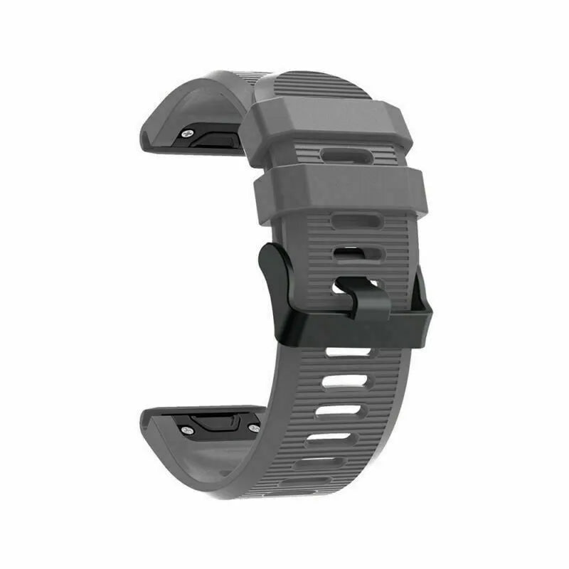 Silicone Strap, grey, without a watch, 3/4 rear view