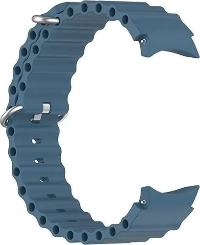 Silicone Ocean Strap, grey-blue, without a watch, 3/4 rear view