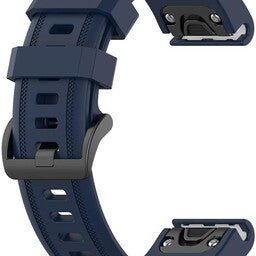 Silicone Strap, dark blue, without a watch, 3/4 rear view