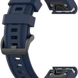 Silicone Strap, dark blue, without a watch, 3/4 rear view