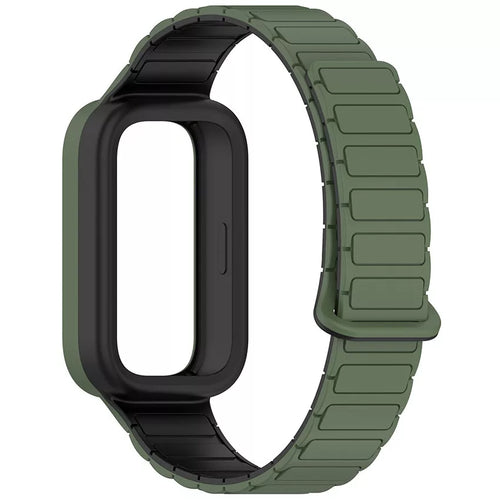 Correa silicona magnética Xiaomi Smart Band 9 Active (verde militair)