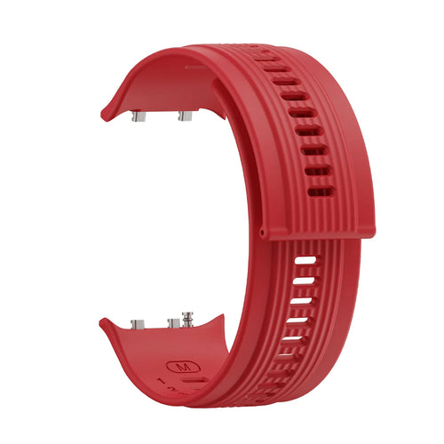 Silicone Strap, red, without a watch, 3/4 rear view