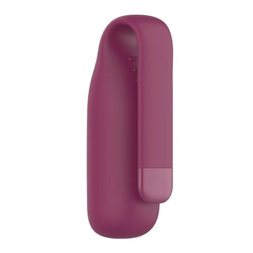 Silicone Clip, burgundy, without a watch, 3/4 rear view