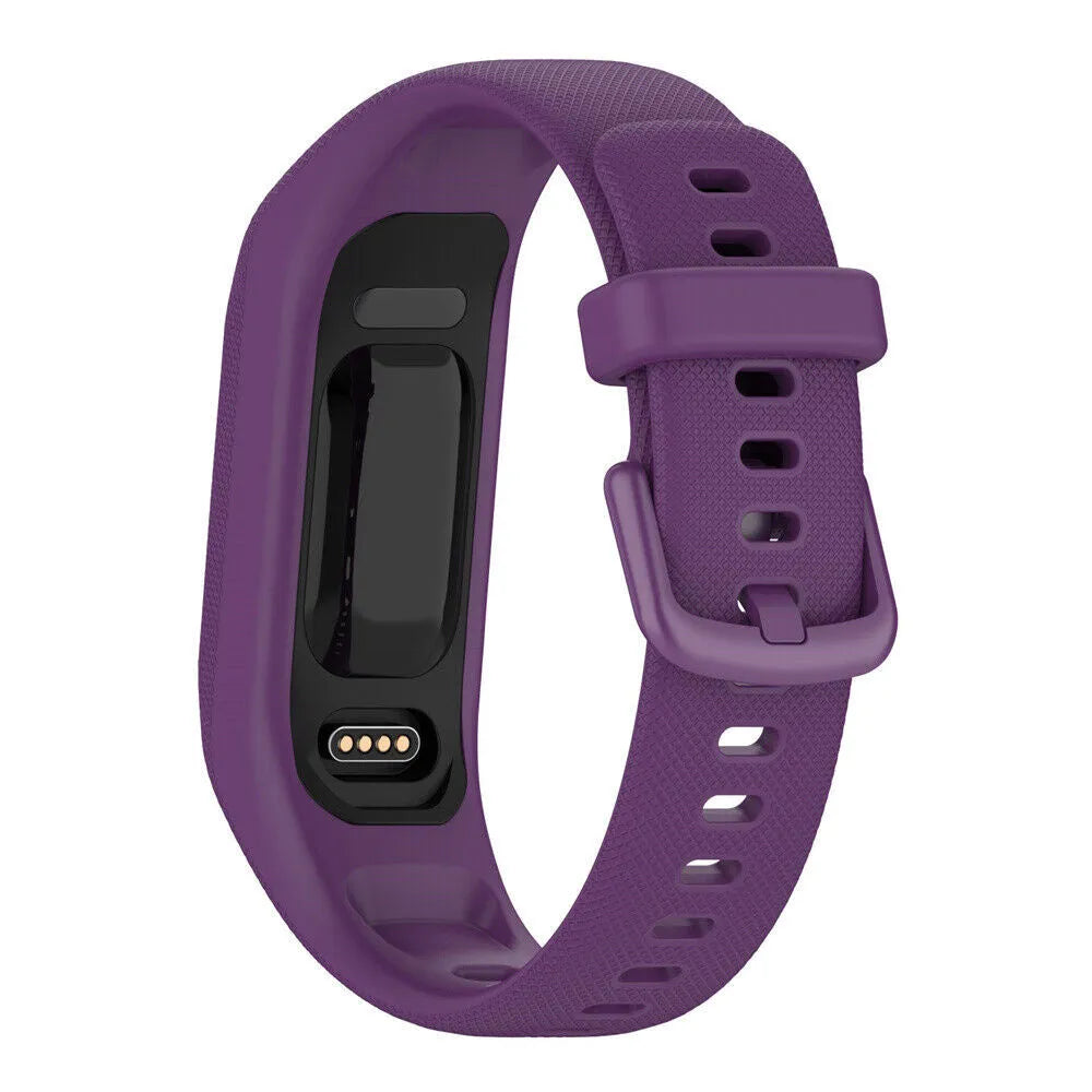 Silicone Strap, purple, without a watch, 3/4 rear view