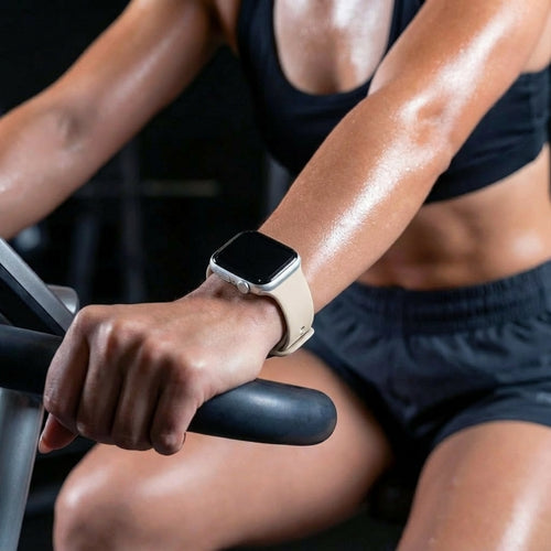 Bandz Correa silicona doble broche Apple Watch (blanco estrella)