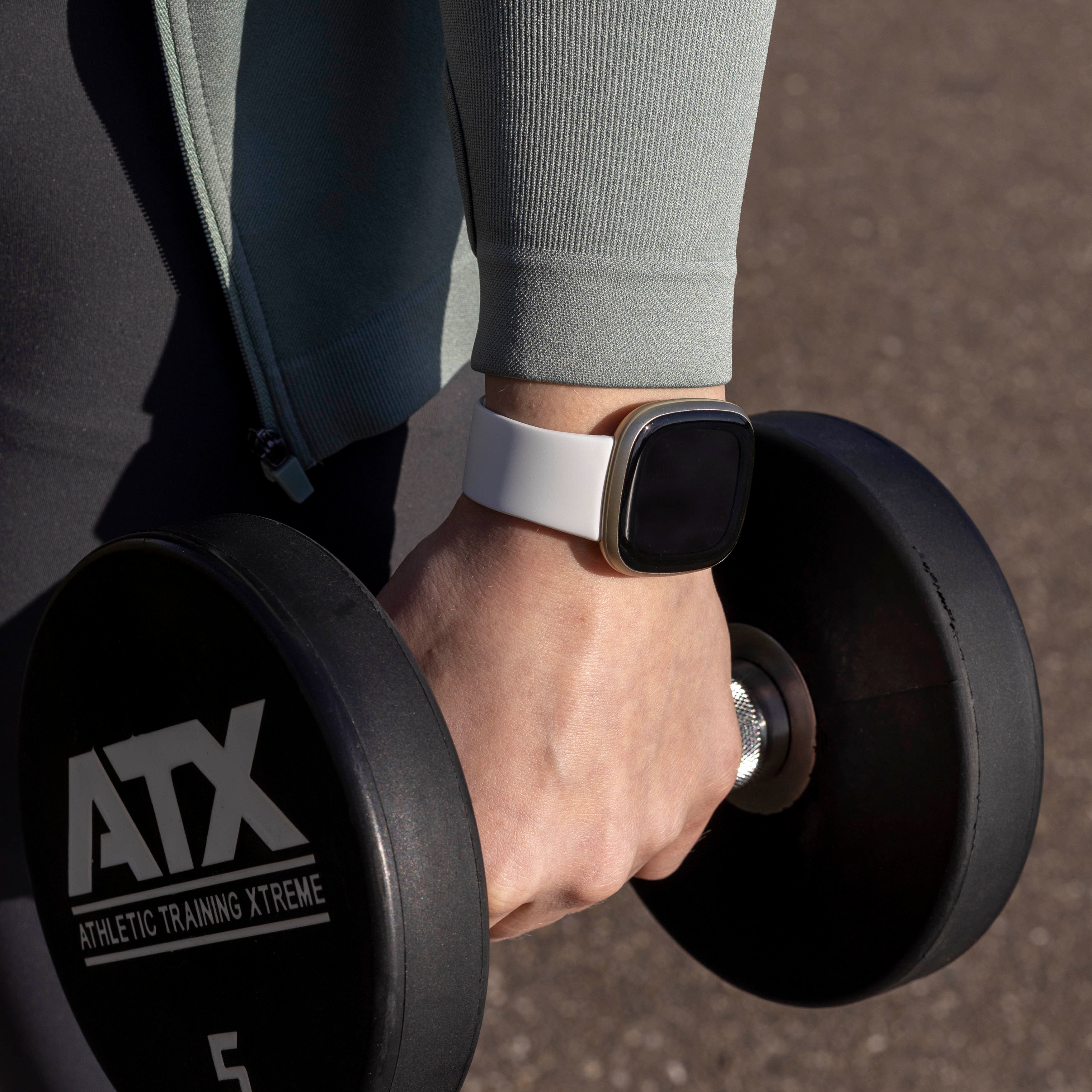 Correa silicona clásica Fitbit Sense 2 (blanco)