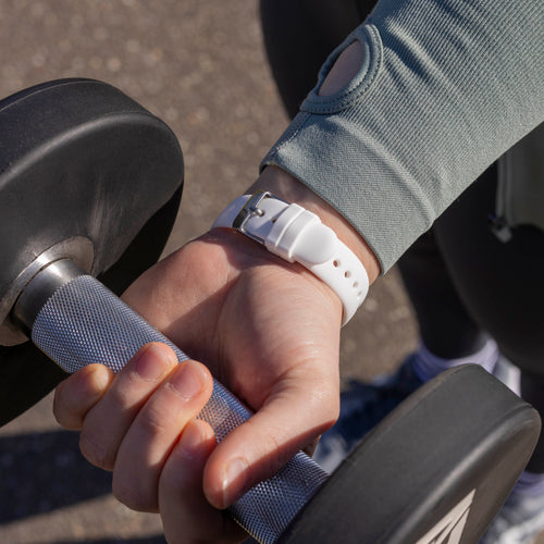 Correa silicona lujo Fitbit Versa 3 (blanco)