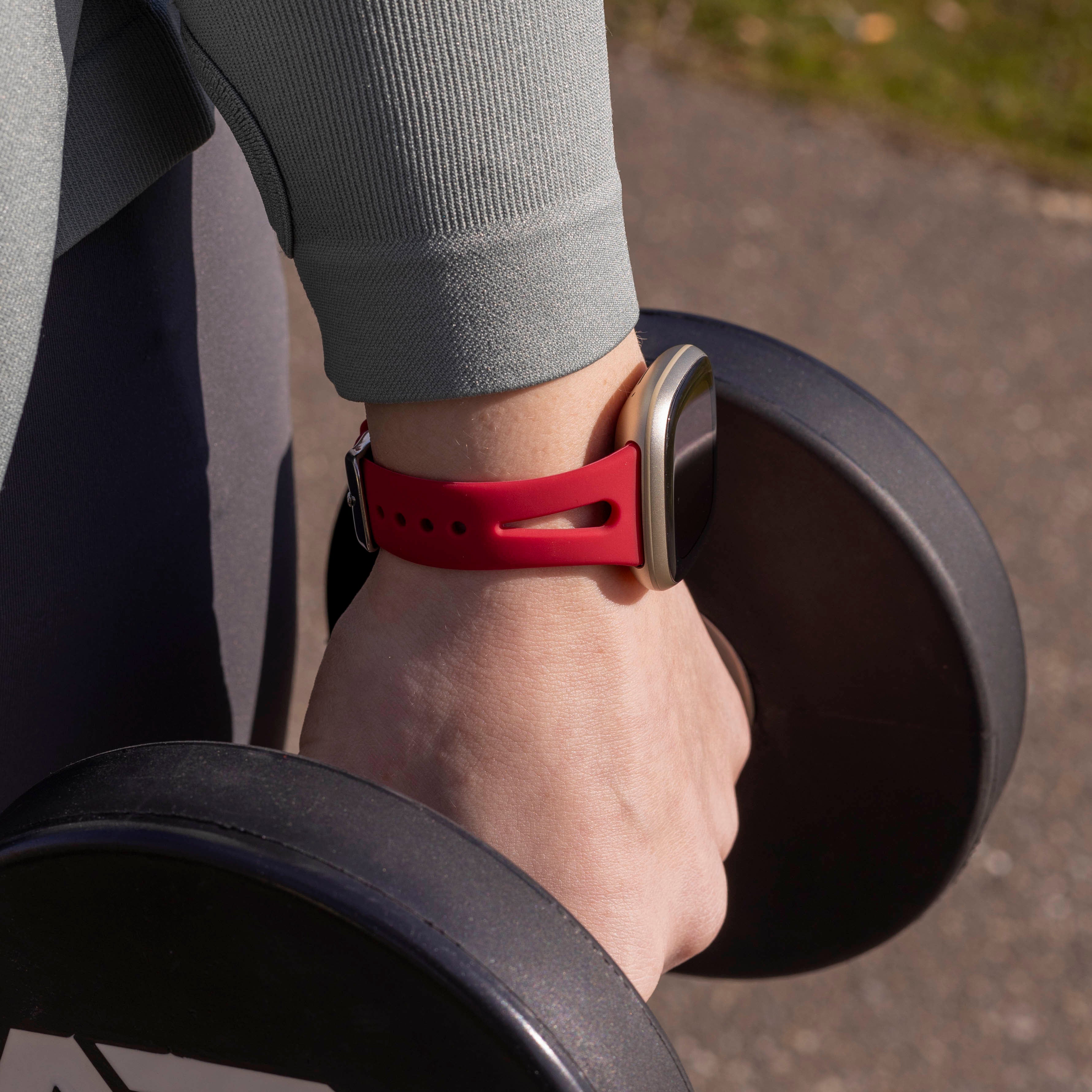 Fitbit Versa 3 Luxury Silicone Strap (Rose Red)