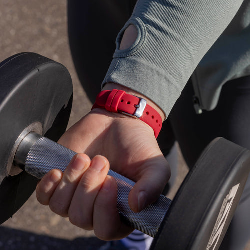 Fitbit Versa 3 Luxury Silicone Strap (Rose Red)