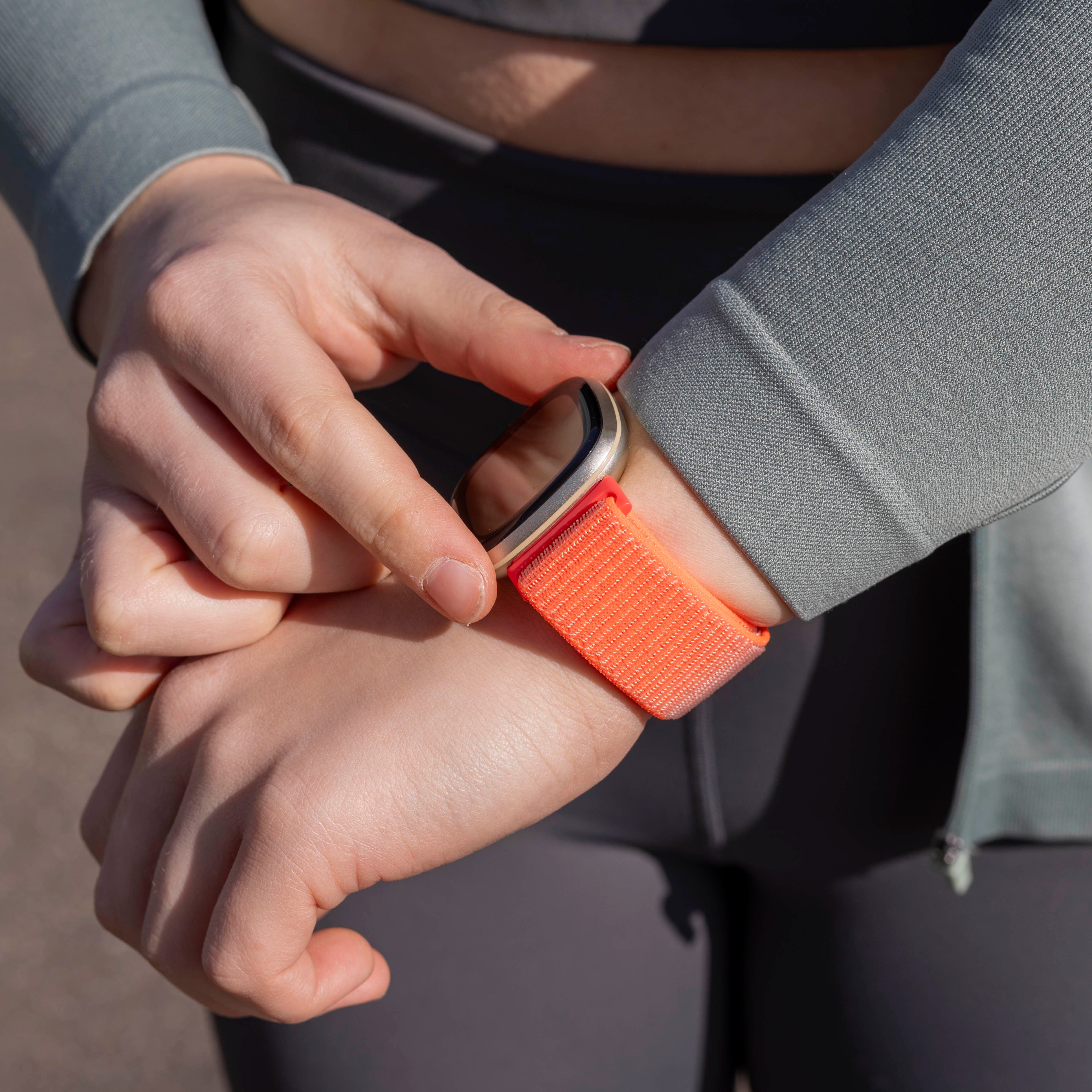 Correa nylon Fitbit Sense (naranja)