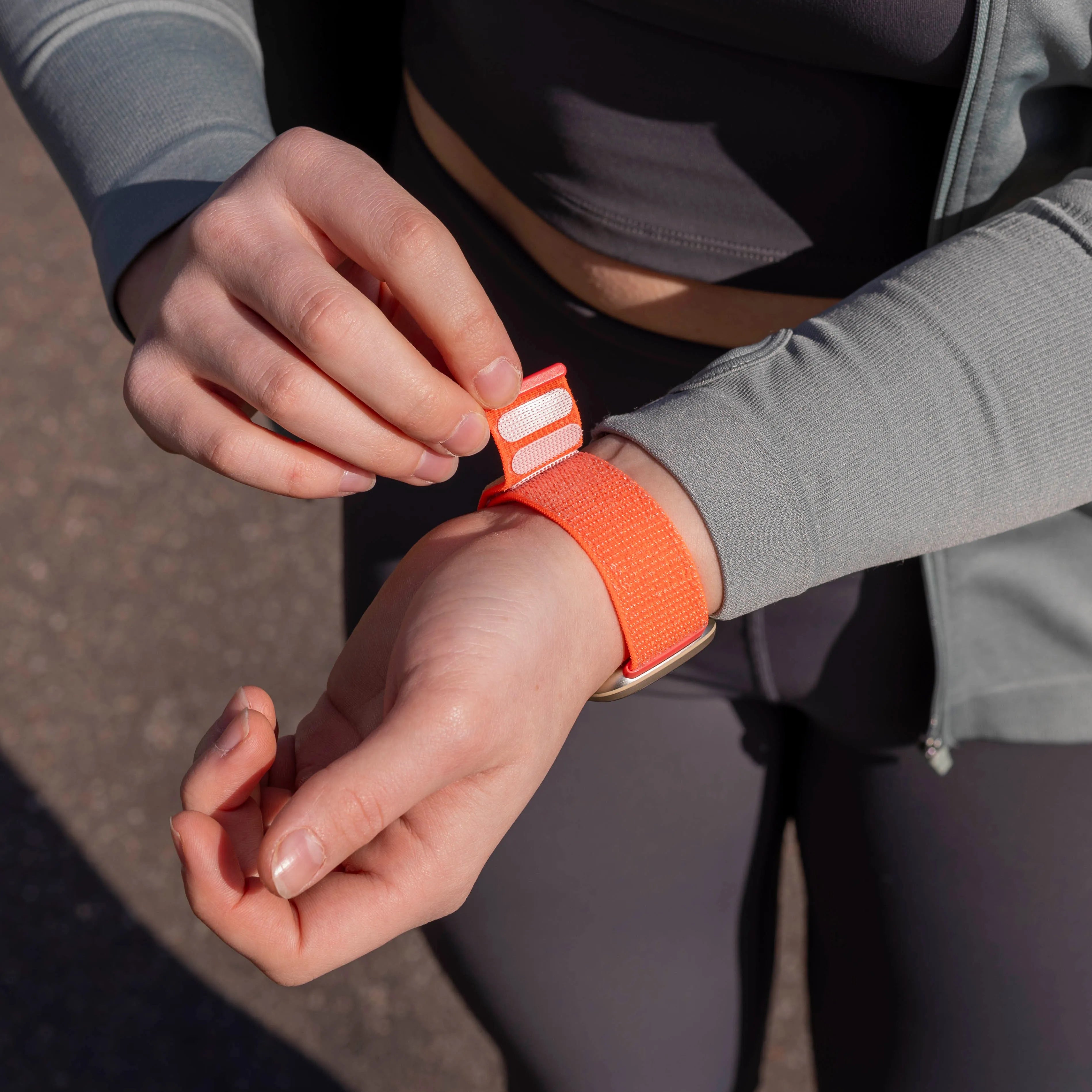 Correa nylon Fitbit Sense (naranja)