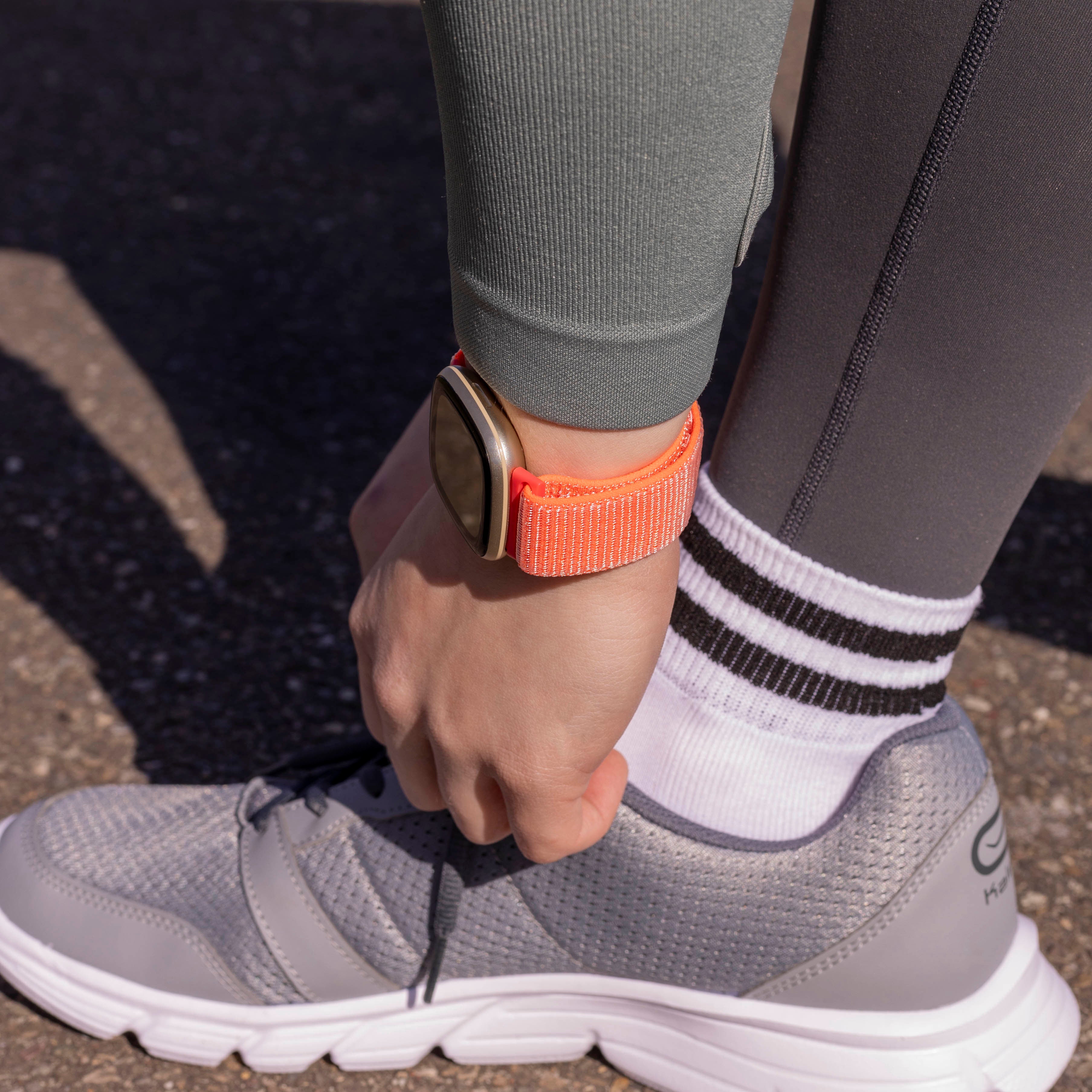 Correa nylon Fitbit Sense (naranja)