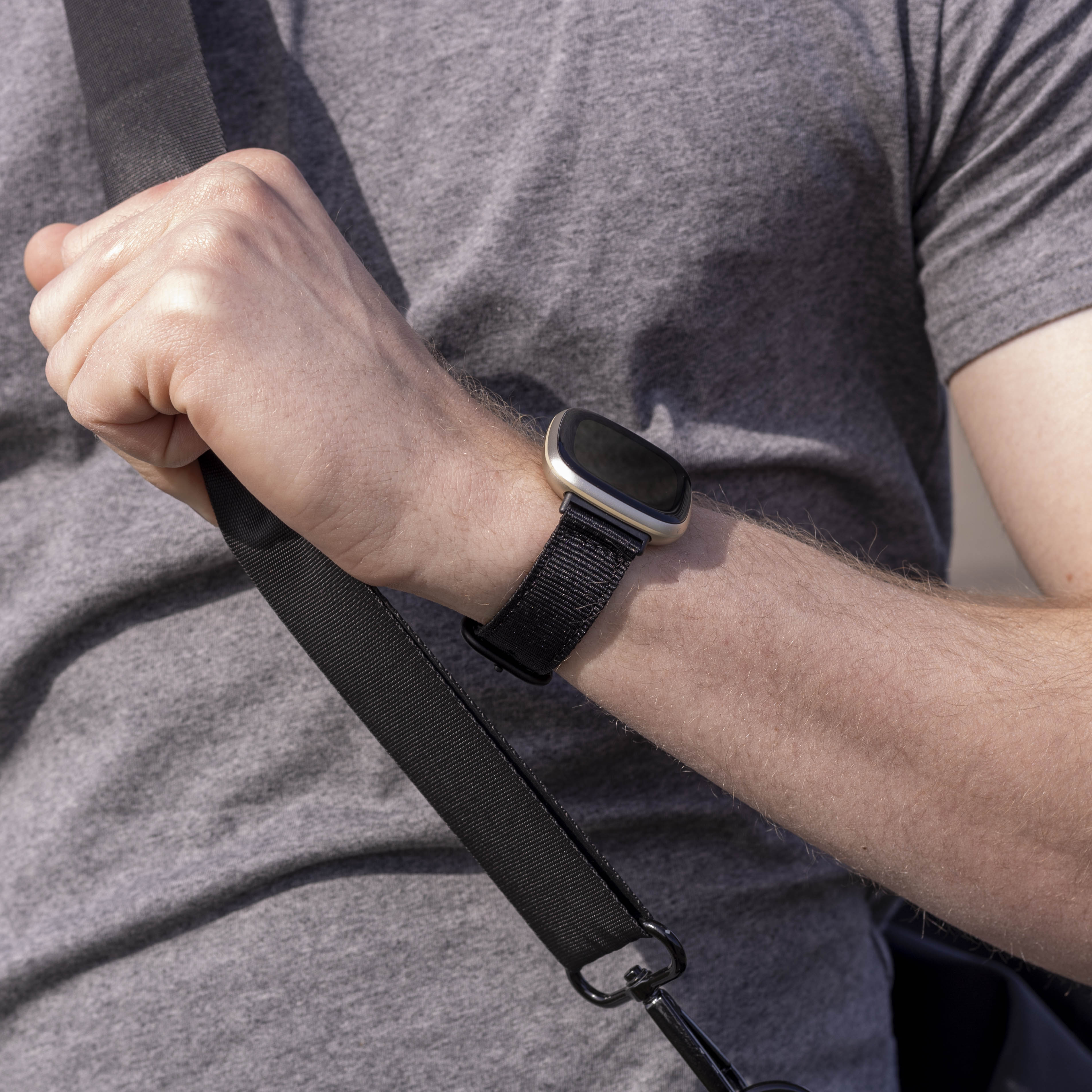 Correa nylon con hebilla Fitbit Sense (negro)