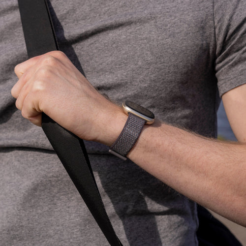 Correa nylon Fitbit Sense (gris- verde)