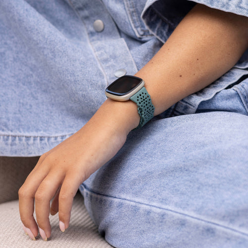 Fitbit Sense Silicone Strap with Pattern (Green)